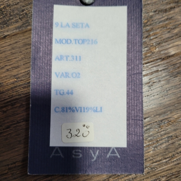 La Seta by Asya Linen Blend Crop Top  back Tie Sz Small - Picture 6 of 12